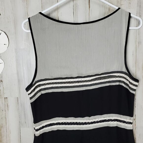 Sophie Max Sleeveless Shift Dress Black Size Large - Picture 6 of 10